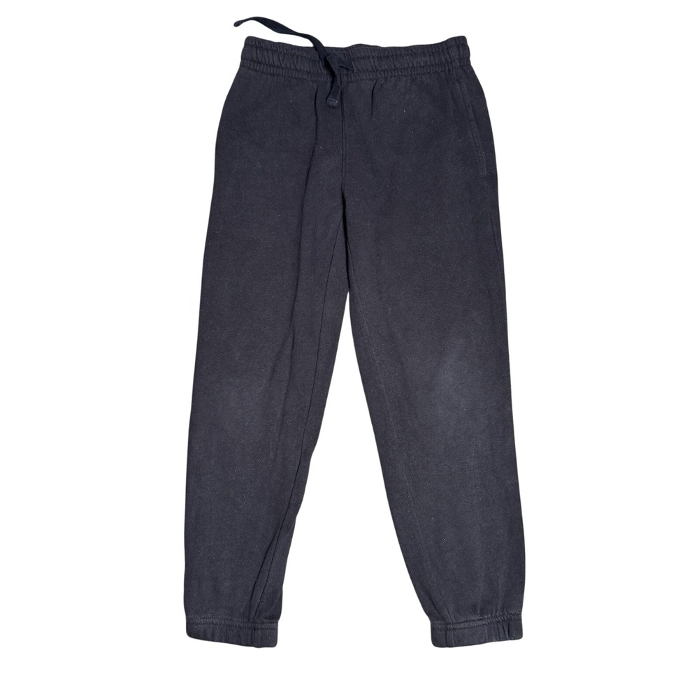 Athletic Works Boys Black Fleece Joggers Sweatpants Size M 8 Drawstring Pockets